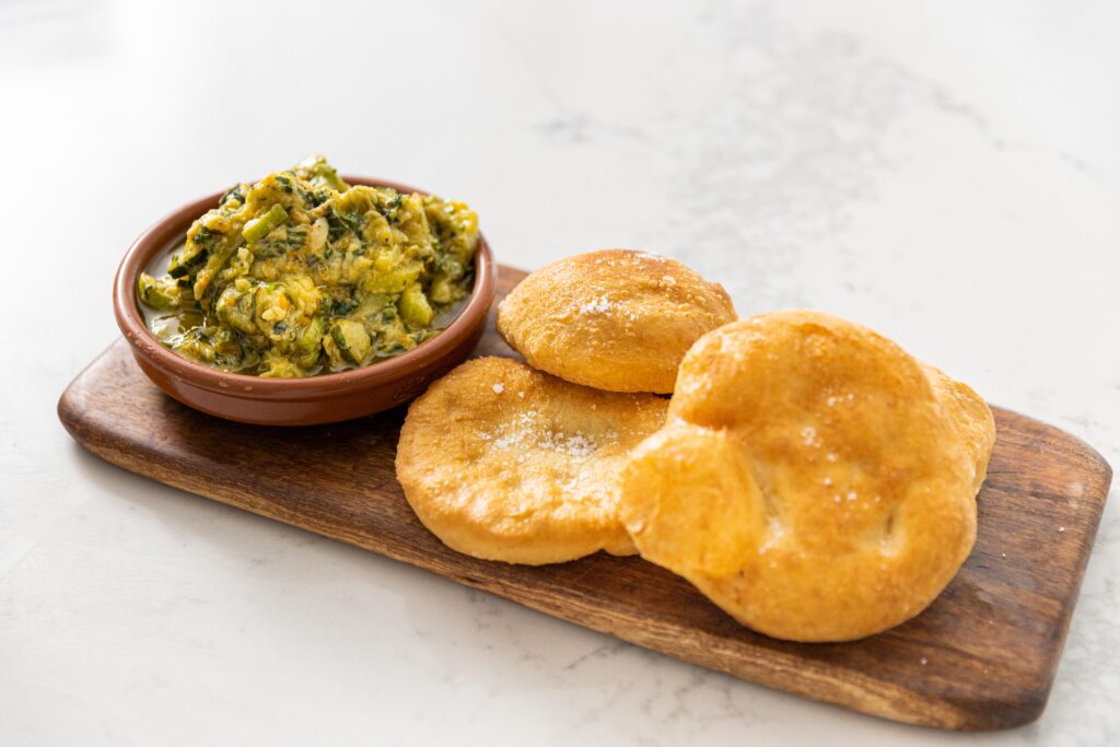 Zucchini Dip Fried Pizza